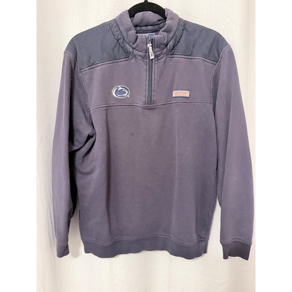 Vineyard Vines Penn State Nittany Lions Quarter Zip Pullover Navy Blue Mens M